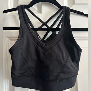 Black Lulu sports bra.